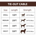 thumbnail image 6 of Dog tie Out Cable, 10/20/25/30/50/70/100 feet, Suitable for Dogs up to 350 pounds, Dog Cable with Swivel Buckle, Lightweight, Non-Winding, for Outdoor Camping, Yard Dog Cable (Black, 30FT), 6 of 7