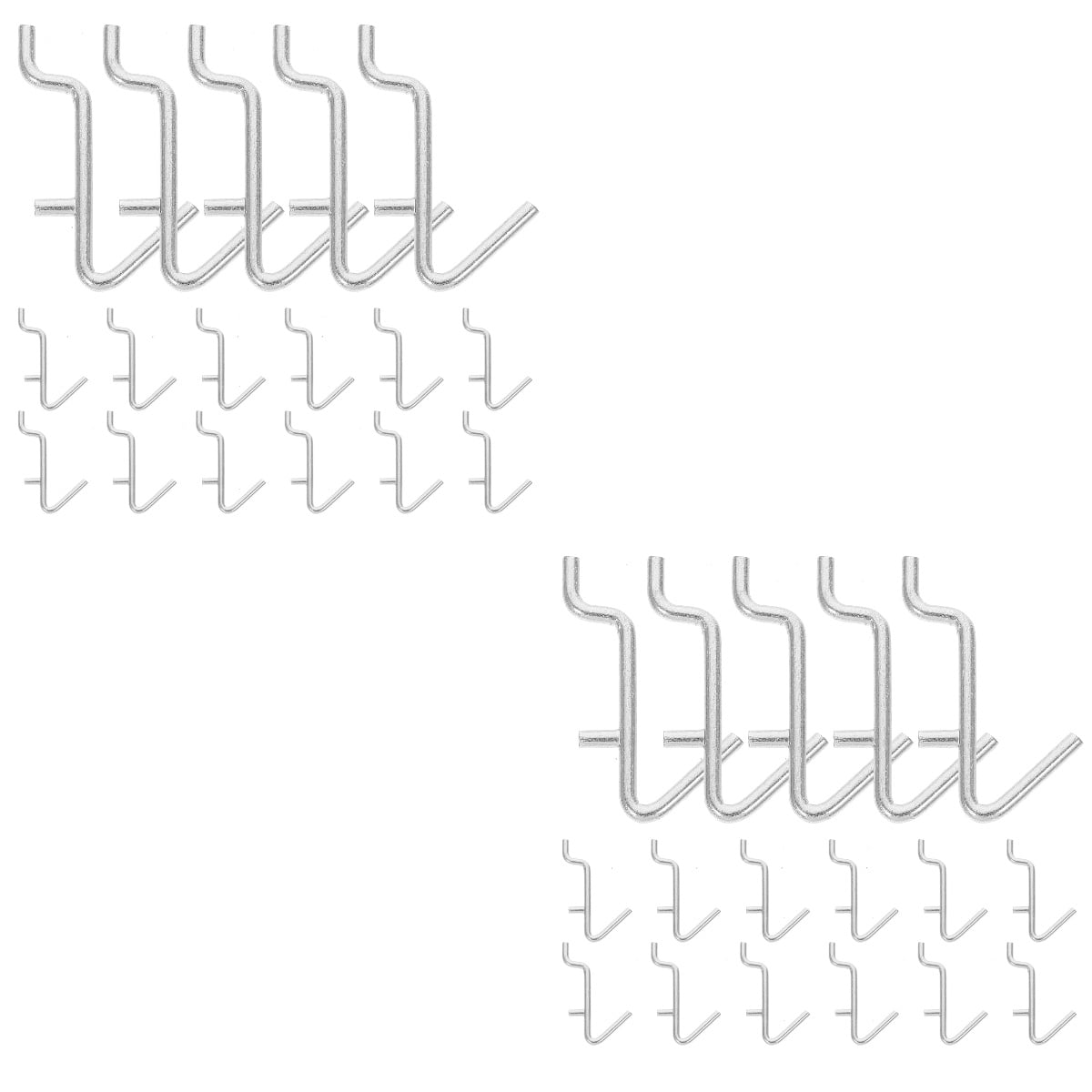 WORGEOUS 40-Piece Metal Pegboard Hook Set for Organizing Keys, Tools, Small Items, Utility Storage & Display Solutions