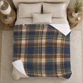 thumbnail image 5 of Autumn Plaid Pumpkin Display, Festive autumn celebration Scene, Warm Flannel Blanket for Living Room and Family Room with Detailed Artwork, Art Lovers autumn celebration Gift, Festive Home Decor, 5 of 9