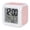 Pink, Blush, Rose, White, variant on Polka Dot Digital Alarm Clock for Bedrooms, Smart LED Alarm Clock with 7 Color Changing Night Light, Pink Modern Geometric Vintage Spots Silent Wake Up Clocks for Sleep Study Cooking 3.2"x3.2"