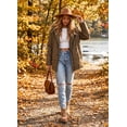 thumbnail image 3 of SHEWIN Full Zipper Puffer Jacket for Women Cropped Hooded Puffer Coat Winter Warm with Pockets Petite, 3 of 12
