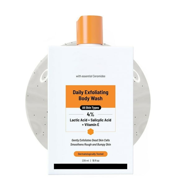 SIfdSeng Body Wash Exfoliating for Dry Rough Bumpy Strawberry Skin with Salicylic Lactic and Ceramides for Men and Women 236Ml