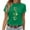 Green, variant on Wangmeiwg Women's St. Patrick's Day Crew Neck Short Sleeve T Shirt Summer Short Sleeve