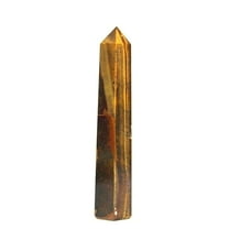 Jet Genuine Tiger Eye Obelisk Tower Jumbo 8 Facet Aura Rock Crystal Natural Polished Earth Spirit Balance Point Gemstone Spiritual Chakra Balancing Psychic Gift Therapy Massage