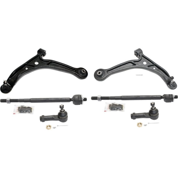 6pc Front Lower Control Arm and Tie Rod End Kit For Honda 1999-2001 Odyssey