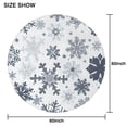 thumbnail image 6 of Blue Christmas Snowflake Pattern Round Tablecloth 60"x60",Wrinkle Wipeable Table Cloth for Kitchen Dining Room Picnic Patio Party, 6 of 6
