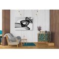 thumbnail image 3 of Epic Graffiti 'Abstract Black and White 22-16' by Irena Orlov, Canvas Wall Art, 34"x26", 3 of 3