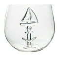 thumbnail image 3 of Sail Boat Wine Glass with 3D Sailboat and Nautical Anchor Design - 2 PC SET 650ml Large Stemless - Unique Sea-Themed Wine Stemware for Drinking Wine, Boating, and Sailing, 3 of 10