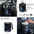 thumbnail image 4 of Yuyamidu Blue Butterfly Car Seat Cover Set Front Seat Cover Flower Steering Wheel Cover Seatbelt Pads Armrest Cover Trash Can Air Vent Holder Rear View Mirror Cover Coasters Key Chain, 12 Piece, 4 of 6