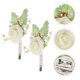 thumbnail image 2 of KAKOWELY 2 ramilletes de rosas para hombre, ramilletes de flores artificiales para boda, 2 of 5
