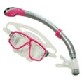 thumbnail image 2 of Snorkel Master Snorkeling Adult Mask & Semi-Dry Snorkel Combo, Blue/Silver, 2 of 2