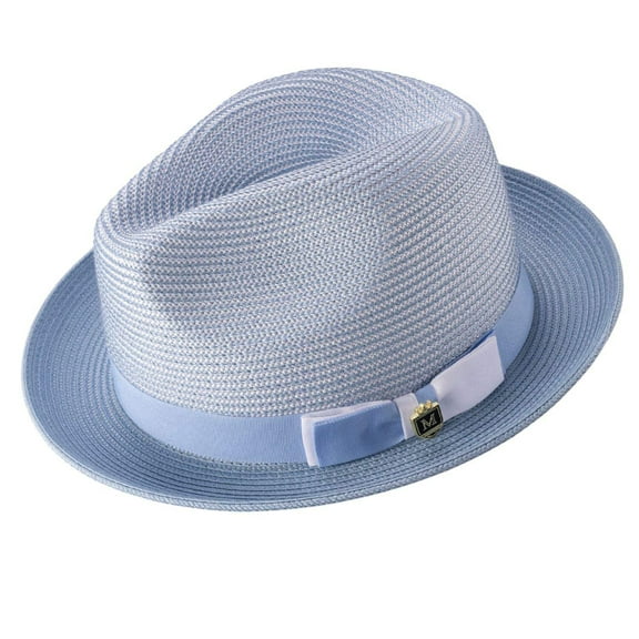 Montique Carolina Two Tone Braided Pinch Fedora Hat H-68