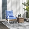 thumbnail image 2 of Outsunny Outdoor Rocking Chair with Soft Cushion for Garden Light Blue, 2 of 10