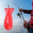 thumbnail image 4 of Alimentador Cohetes Pesca Carpa Señuelo Bomba 3 Tamaños Soporte para Cebos Aparejos (M) Rojo, 4 of 5