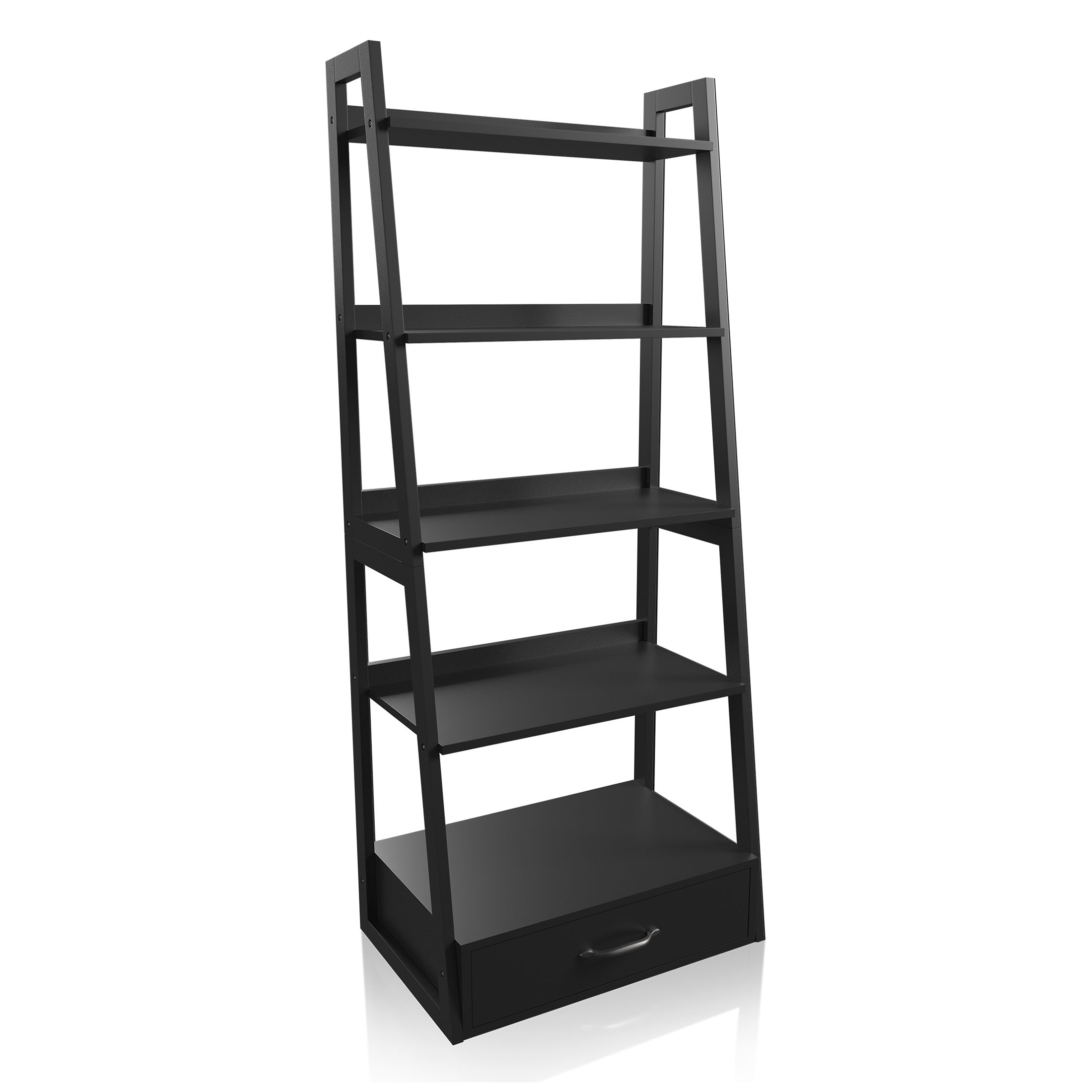 Furniture of America Respa 1-Drawer Bookcase, Black