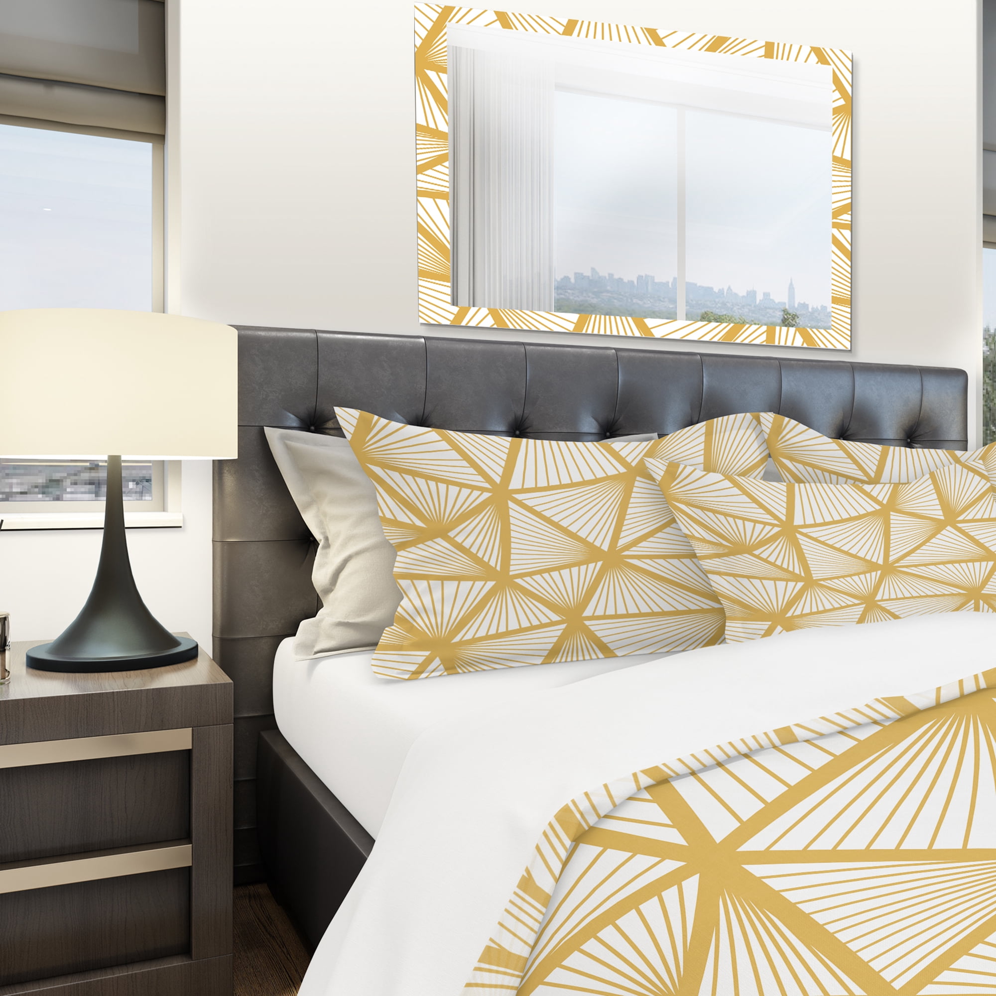 Designart 'Art Deco Geometric Decorative Pattern' Modern Duvet Cover Set