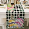 thumbnail image 5 of Biplut Table Runner Clear Printing Vibrant Color Happy Easter Bunny Pattern Table Cloth Decoration Home Decor (Type H), 5 of 13