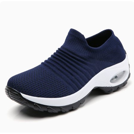 Women's Walking Shoes Sock Sneakers - Mesh Slip On Air Cushion Lady Girls Modern Jazz Dance Easy Shoes Platform Loafers