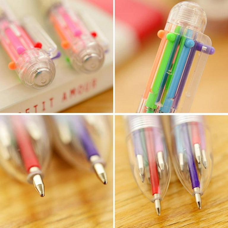 100 Pcs Multicolor Ballpoint Pens 0.5mm 6-in-1, Fun Pens for Kids Party  Back To School Retractable Office School Supplies - AliExpress
