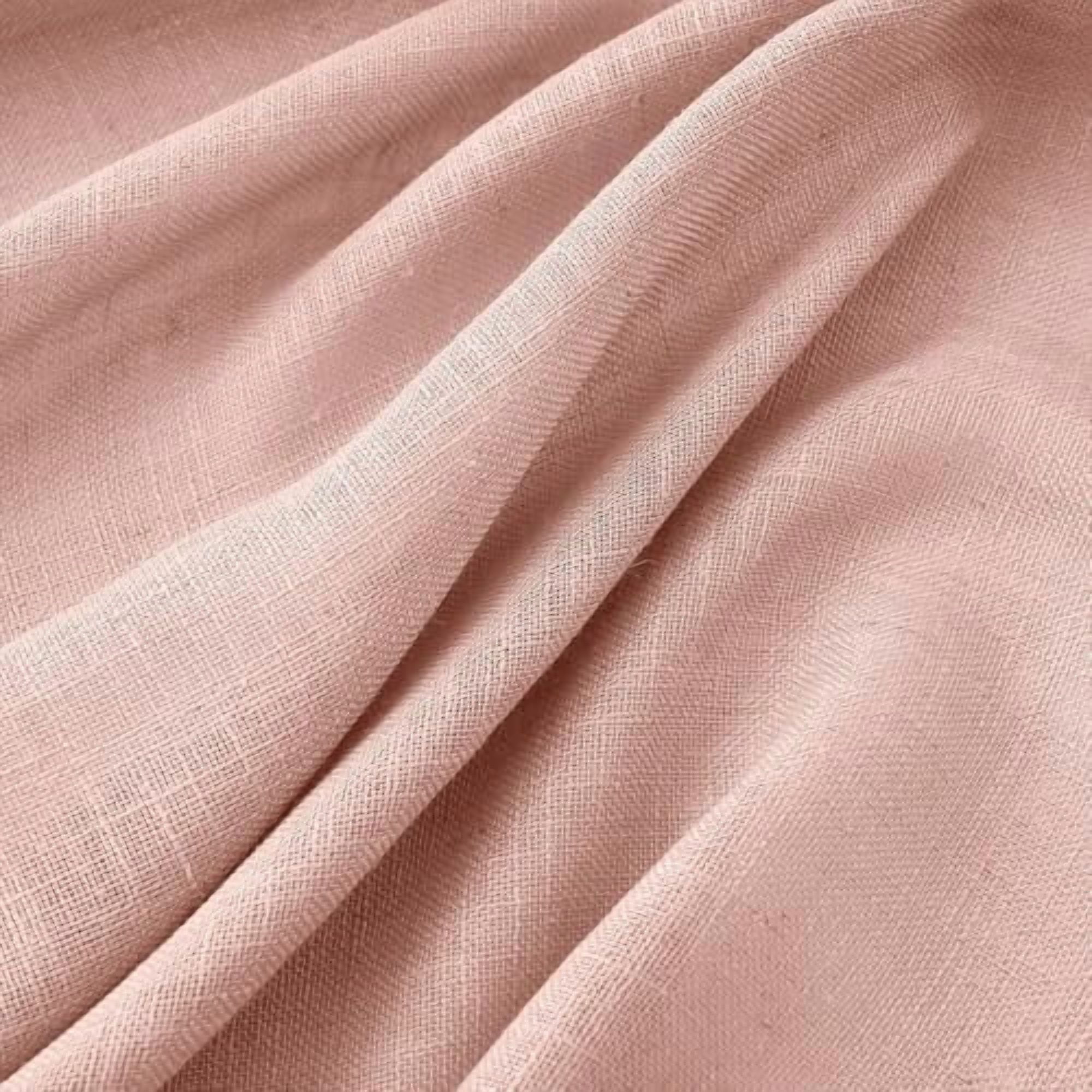Blush Pink Linen Curtains 108 Inches Long 2 Panels for Girls Bedroom Nursery, Soft Thick Linen Textured Window Drapes Semi Sheer Light Filtering Back Tab for Kids Living Room Light Pink Decor