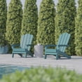 thumbnail image 6 of Flash Furniture Newport Adirondack Chair with Cup Holder, Weather Resistant HDPE Adirondack Chair in Blue, Set of 2, 6 of 13