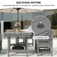 thumbnail image 6 of KINGYES 7-Piece Outdoor Dining Set, HDPE Patio Table and Chairs with Umbrella Hole, Gray, 6 of 12