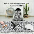 thumbnail image 5 of Astorug 5x8 Ft Black Floral Area Rug - Machine Washable Low Pile Non-Slip Carpet, Boho Vintage Farmhouse Decor for Living Room, Bedroom, Nursery & Office, 5 of 9