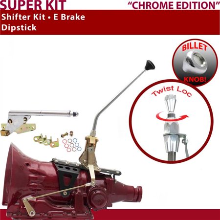 American Shifter 45RFE Shifter Kit Chrome 12 in. E Brake Dipstick for F0475