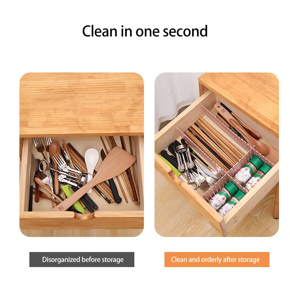 4PCS Adjustable DIY Storage Organizer Separator Drawer Divider for Home Office Use BSOA Drawer Divider 
