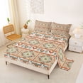 thumbnail image 2 of Erosebridal Western Aztec Geometric Full Size Sheets,Bohemian Exotic Style Bed Sheets For Adult 4pcs, 2 of 6