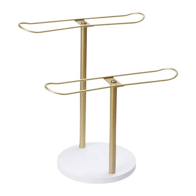 Organizador de diademas, organizador de joyas, organizador de diademas, soporte de joyería para 2 capas
