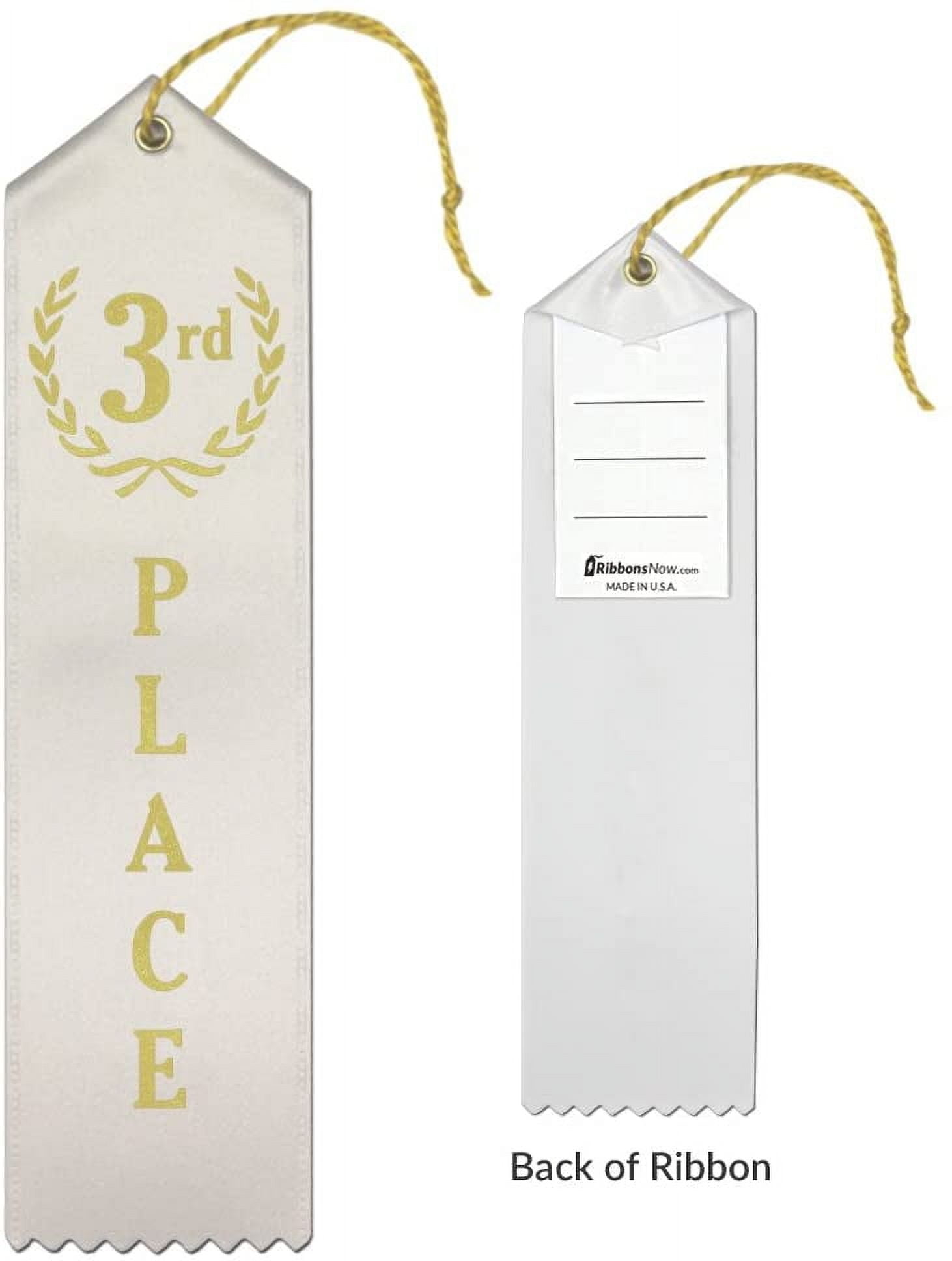 RibbonsNow 1st - 2nd - 3rd Place Award Ribbons - 75 Total Ribbons - 25 Each Place with Card & String