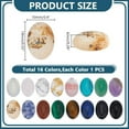 thumbnail image 2 of 16Pcs Stone Cabochons Flatback Stones Natural Stone Gems Oval Stones Cabochon Colorful Gemstone for Jewelry Craft DIY Making 14x10x6mm 1set, 2 of 5