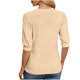 thumbnail image 5 of Sudadera con capucha para mujer,Blusa informal de manga corta para mujer, cuello redondo, botones, poliéster, cómoda para uso diario, hogar y oficina, sopatenor, 5 of 8