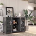 thumbnail image 6 of Kilcurry 6-Shelf Metal Console Table, Gun Metal, 6 of 8