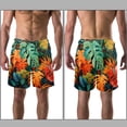 thumbnail image 3 of luoweisi Men's Beach Shorts Quick Dry Swim Trunks with Mesh Lining Tropical Leaves S, 3 of 5