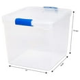 thumbnail image 5 of Drevy Heavy Duty Modular Clear Plastic Stackable Storage Tote Containers with Latching and Locking Lids, 31 Quart Capacity, 4 Pack, 5 of 8