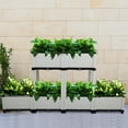 thumbnail image 3 of SYNGAR Raised Garden Bed for Herbs/Patio Plastic Flower Planter Box/Outdoor Vegetables Planting Box/Growing Box Container with Legs and Drain Hole/for Garden, Balcony, Lawn/6 Packs/White, D6816, 3 of 13