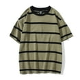 thumbnail image 3 of Zszcpp T Shirts For Men Baggy Simple Short Sleeved T-Shirt Round Neck Color Blocked Striped Casual Tops Casual Blouses, 3 of 3