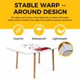 thumbnail image 4 of Valentine's Day Table Cloths for 5 Foot Rectangle Tables, Love Heart Roses Romantic Modern Art Patio Waterproof Elastic Fitted Tablecloths, Washable Rectangular Table Cover for Camping, 4 of 8