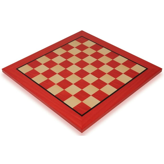Tulip Red & Maple High Gloss Deluxe Chess Board - 2.125" Squares