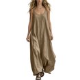 thumbnail image 2 of Aimik Women's Sleeveless Spaghetti Strap Loose Maxi Dress V-Neck Flowy Baggy Kaftan Casual Boho Dress, 2 of 5
