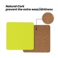 thumbnail image 4 of Xecao Yellow for MDF Cork Coaster 4 Pcs,Drink Coasters,Suit for House Warming Gifts New Home ,Coffee Table Decor-Square, 4 of 7