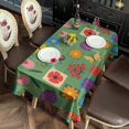 thumbnail image 2 of Pioneer Flower Floral Print Pattern Rectangle Tablecloth 60"x120", Waterproof Polyester Table Cloth, Wipeable Spillproof for Dining Camping Indoor Outdoor, 2 of 6