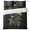 Black, variant on Snowdrop Flower 4 Piece Bedding Set, Vintage Plant Taproot System Butterfly Rustic California King Size Duvet Cover Set with Zipper Closure & Corner Ties Soft Breathable Comforter Cover for Bedroom