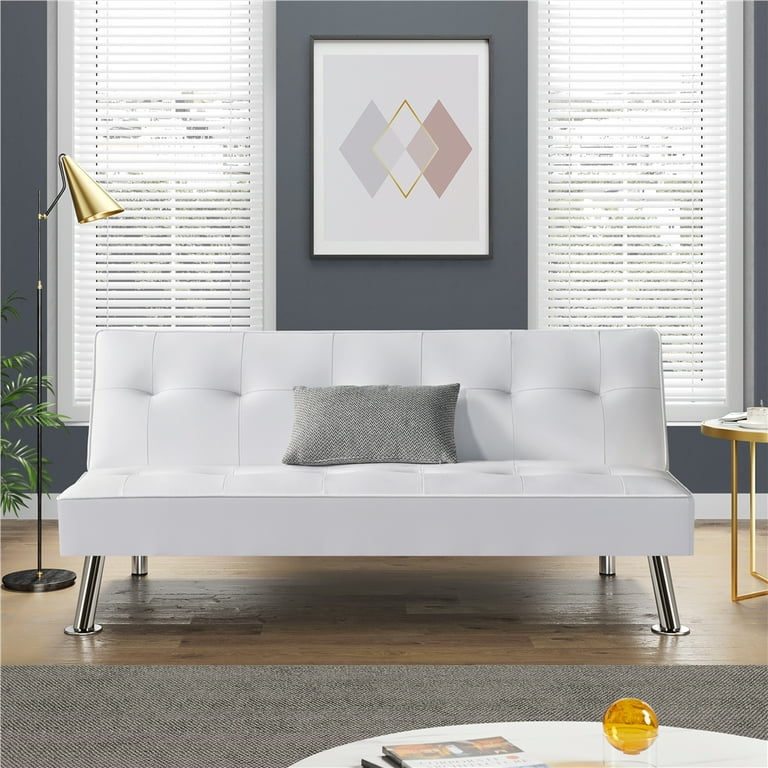 Homegear Faux Leather 2 Seater Folding Sofa Bed | Baci Living Room