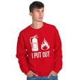 thumbnail image 3 of Put Out Fire Firefighter Fireman Men's Crewneck Sweatshirt Brisco Brands S, 3 of 6