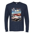 thumbnail image 2 of Wild Bobby, Mustang Untamed American Spirit Ford Cars and Trucks Men Long Sleeve Shirt, Vintage Heather Navy, Medium, 2 of 6