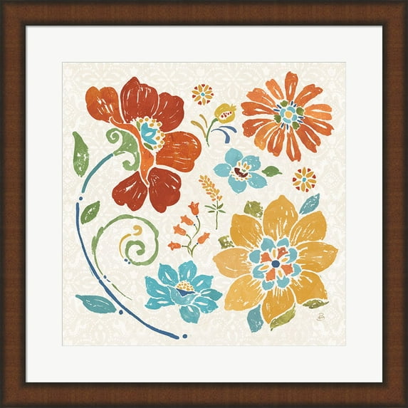 Great Art Now Spanish Impressions III by Daphne Brissonnet Framed Wall Art 20"W x 20"H