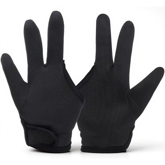 2 PCS Heat Resistant Gloves for Hair Styling, 3 Finger Professional Curling Iron Barber Glove Reusable Straightener Hair Dye Heat Protector Gloves for Curling Wand Flat Iron